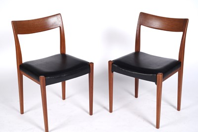 Lot 23 - Troeds Sweden: a Nils Jonsson teak extending dining table; and four ‘Kontiki’ dinning chairs
