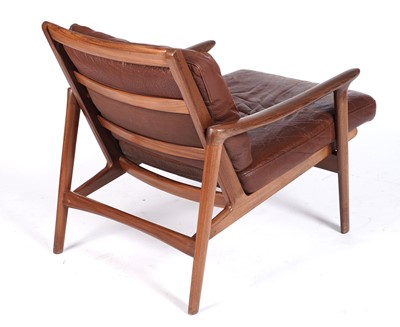Lot 39 - Guy Rogers: an afrormosia framed ‘New Yorker’ armchair