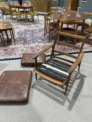 Lot 39 - Guy Rogers: an afrormosia framed ‘New Yorker’ armchair