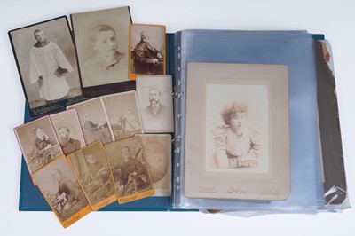 Lot 266 - South Shields and Sunderland interest: an album cabinet and Carte de Visite cards