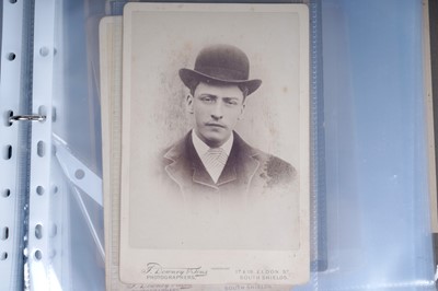 Lot 266 - South Shields and Sunderland interest: an album cabinet and Carte de Visite cards