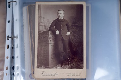 Lot 266 - South Shields and Sunderland interest: an album cabinet and Carte de Visite cards