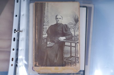 Lot 266 - South Shields and Sunderland interest: an album cabinet and Carte de Visite cards