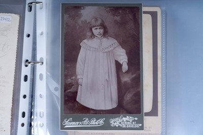 Lot 266 - South Shields and Sunderland interest: an album cabinet and Carte de Visite cards
