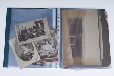 Lot 266 - South Shields and Sunderland interest: an album cabinet and Carte de Visite cards