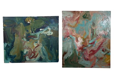 Lot 112 - Jebah Baum - Two abstract works | oils