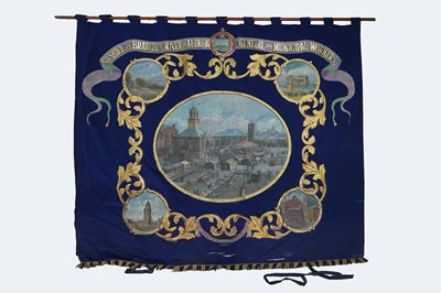 Lot 283 - A trade union banner for the South Shields Branch National Union of General and Municipal Workers