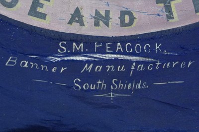 Lot 283 - A trade union banner for the South Shields Branch National Union of General and Municipal Workers