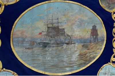 Lot 283 - A trade union banner for the South Shields Branch National Union of General and Municipal Workers