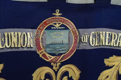 Lot 283 - A trade union banner for the South Shields Branch National Union of General and Municipal Workers