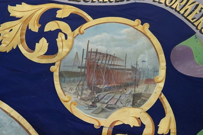 Lot 283 - A trade union banner for the South Shields Branch National Union of General and Municipal Workers