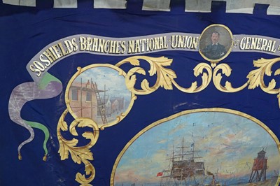 Lot 283 - A trade union banner for the South Shields Branch National Union of General and Municipal Workers