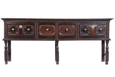 Lot 616 - A 18th Century and later oak dresser base