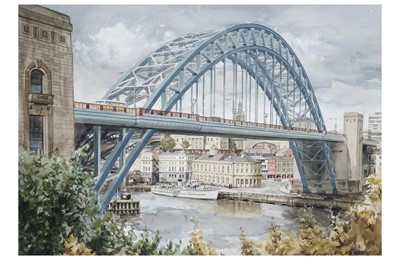 Lot 149 - E. L. Forrest- Tyne Bridge | watercolour