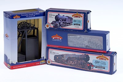 Lot 530 - Two boxed Bachmann 00-gauge locomotives; and a boxed ‘Bogie Well Wagon’
