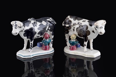 Lot 373 - Two northern cow creamers