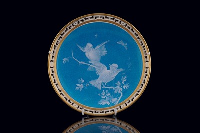 Lot 396 - A Minton pate sur pate plate