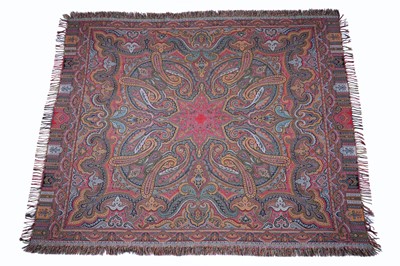 Lot 506 - A Victorian woven Paisley shawl
