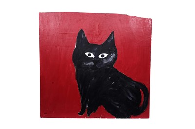 Lot 150 - Earl Swanigan - Big black cat | acrylic