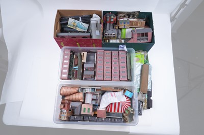 Lot 534 - A large collection of model railway buildings, kits and accessories