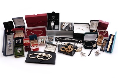 Lot 365 - Mid-20th Century and later costume jewellery and watches
