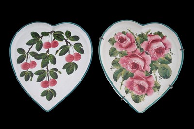 Lot 407 - Two 'Wemyss Ware' heart dishes