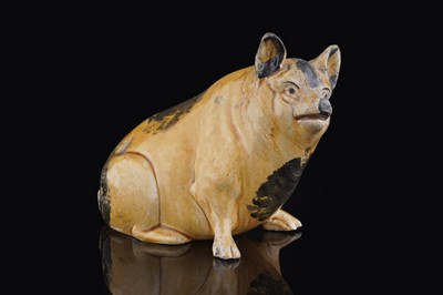 Lot 408 - A pig money box