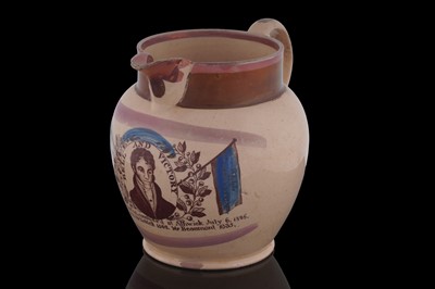 Lot 441 - A Sunderland Alnwick 1826 election jug
