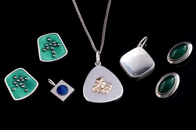 Lot 375 - Danish and other silver Modernist jewellery