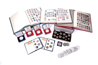 Lot 253 - A selection of mainly Commonwealth stamps; British coins; and others