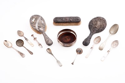 Lot 564 - Edwardian and later silver; and a selection of electroplate flatware