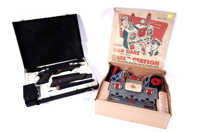 Lot 493 - Topper Toys: a ‘Secret Sam’ rifle; and a boxed Merit ‘Dan Dare Space Control Radio Station’