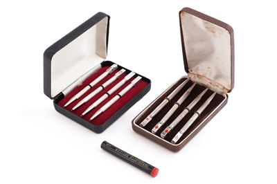 Lot 523 - Two 20th Century boxed sets of silver bridge pencils