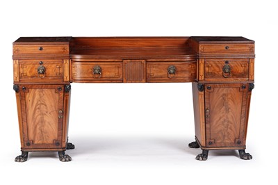 Lot 558 - A Regency mahogany pedestal sideboard