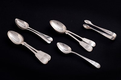 Lot 501 - Georgian and later Newcastle silver teaspoons
