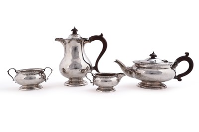 Lot 509 - A George V silver four piece tea service