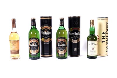 Lot 555 - Glenmorangie The Highland Single Malt Scotch Whisky; and three others