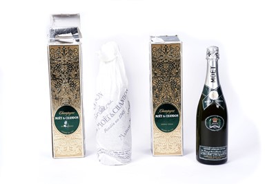 Lot 562 - Two bottles of Moet & Chandon 1977 Silver Jubilee Cuvee Champagne