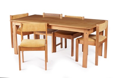 Lot 21 - Manner of Terence Conran: a beech table and chairs