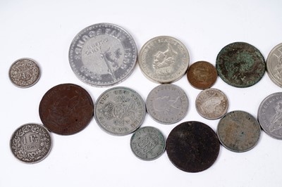 Lot 239 - A small selection of British coins; and other items
