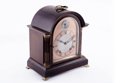 Lot 134 - Winterhalder and Hoffmeier: a mahogany cased 8 day mantel clock