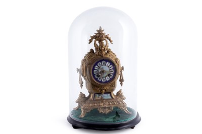 Lot 136 - Richard & Co, Paris: a late 19th Century gilt brass 8 day mantel clock and dome