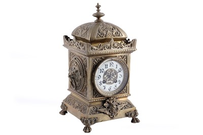 Lot 138 - Japy Freres: a late 19th Century French brass mantel clock