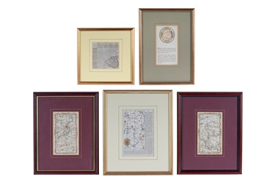 Lot 61 - Six miniature framed antiquarian maps