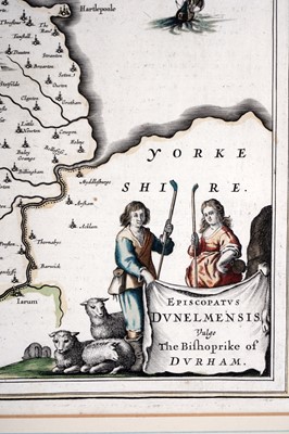 Lot 74 - A 17th Century map of The Bishoprike Of Durham, by Johannes Blaeu