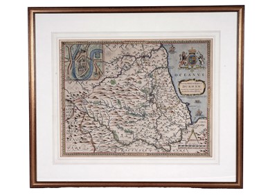 Lot 77 - A late 17th Century map of Durham, by Christopher Saxon, c.1695