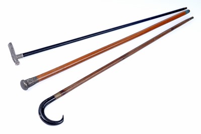 Lot 565 - A 19th Century swordstick; and two canes