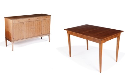 Lot 32 - Gordon Russell: a part walnut dining room suite