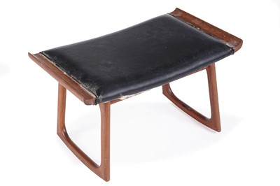 Lot 35 - Manner of Finn Juhl: a teak Danish rocking footstool