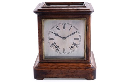 Lot 140 - Winterhalder & Hoffmeier: an oak cased 8 day mantel clock